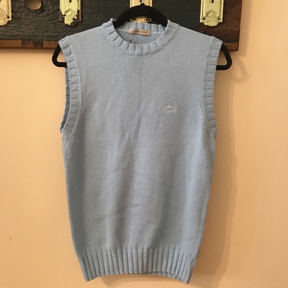 Hemmond Ice Blue Sleeveless Knit Sweater Size EU 48 - Picture 6 of 11